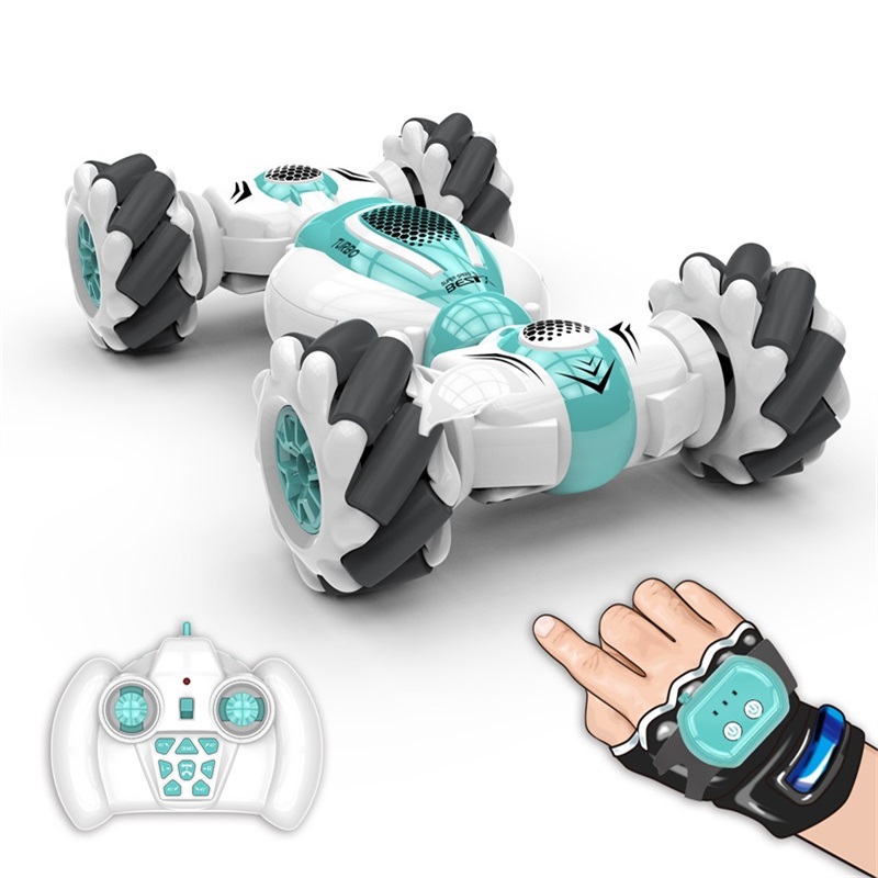 Watch Toy RC Stunt Car Remote Control Gesture Sensor 360° Double Sided Rotating Car