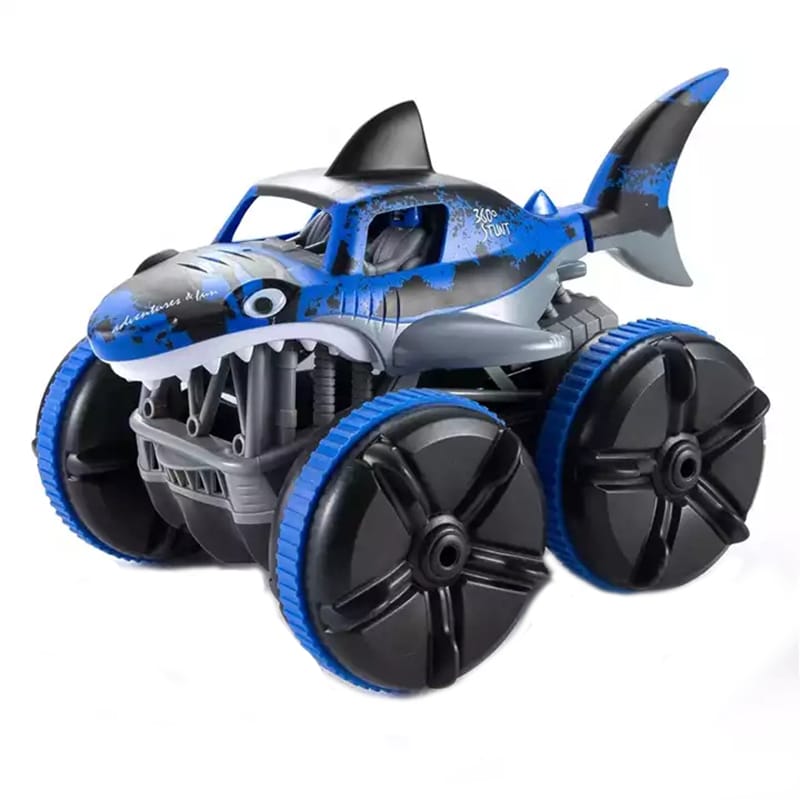 1/16 Amphibious Shark Toy Stunt Car 360° Rotation Rc Stunt Car With Light