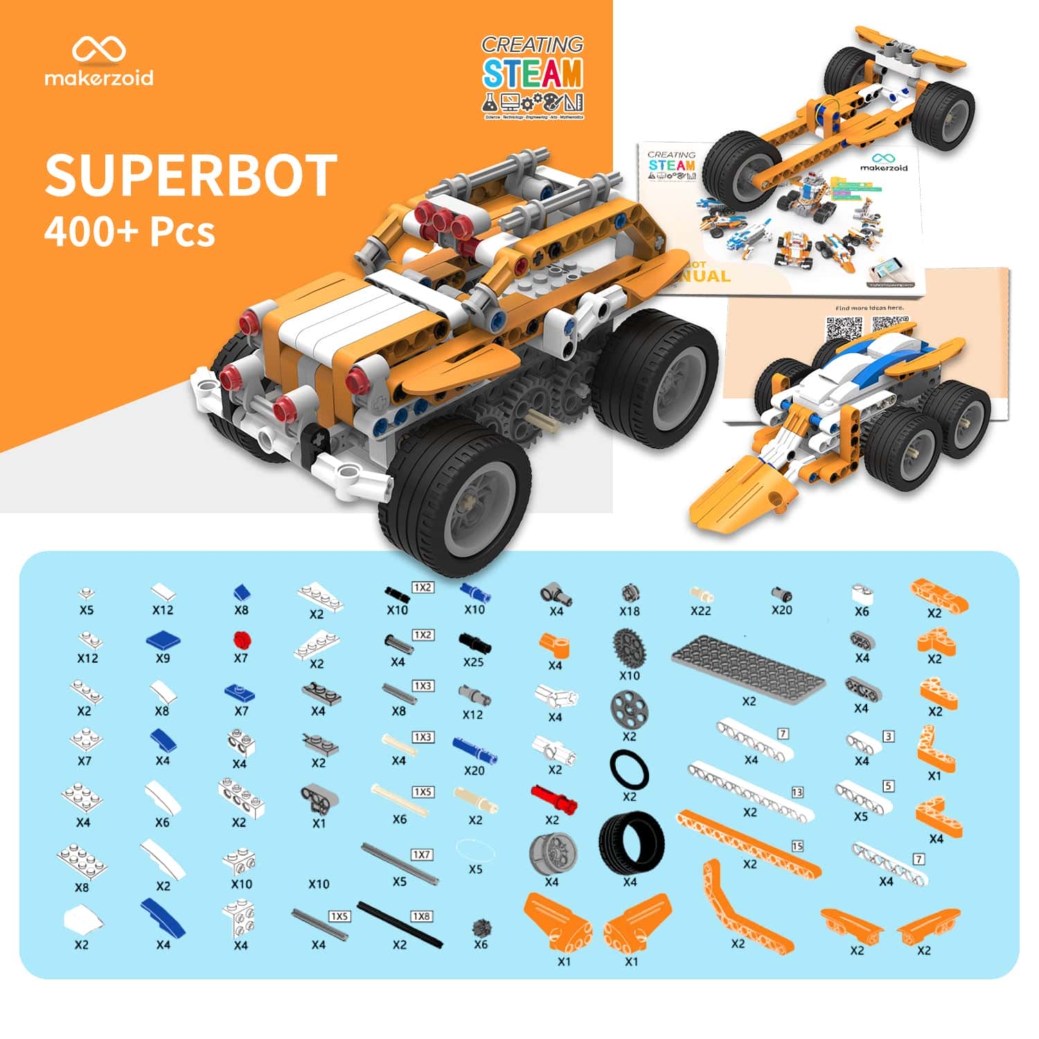 Makerzoid Mkz-Id-Spb Superbot 30-In-1