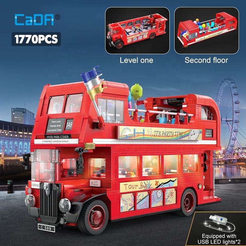 Cada C59008 London Retro Tour Bus Brick Toys