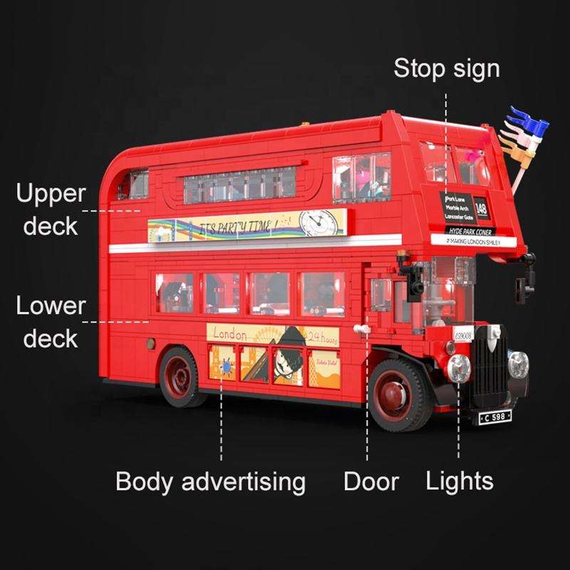 Cada C59008 London Retro Tour Bus Brick Toys