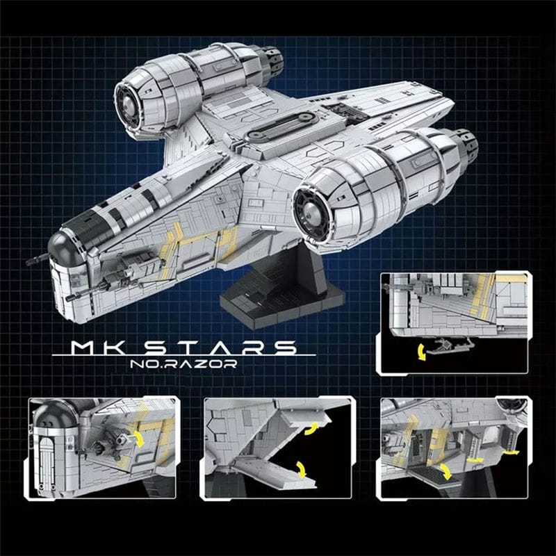 Mould King 21023 No. Razor Crest Starship Model Building Kits