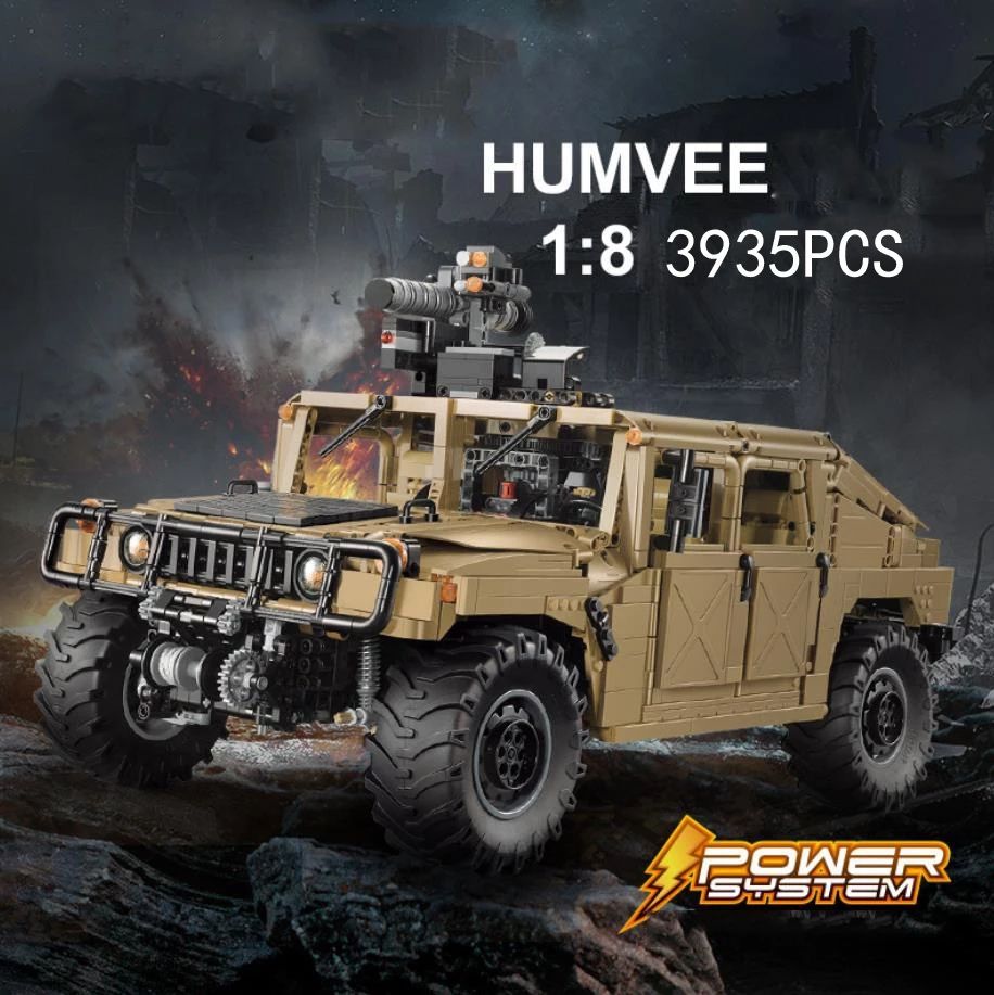 Humves 1:8 Technic RC Racing Car Models RC City Off Road Vehicles Bricks