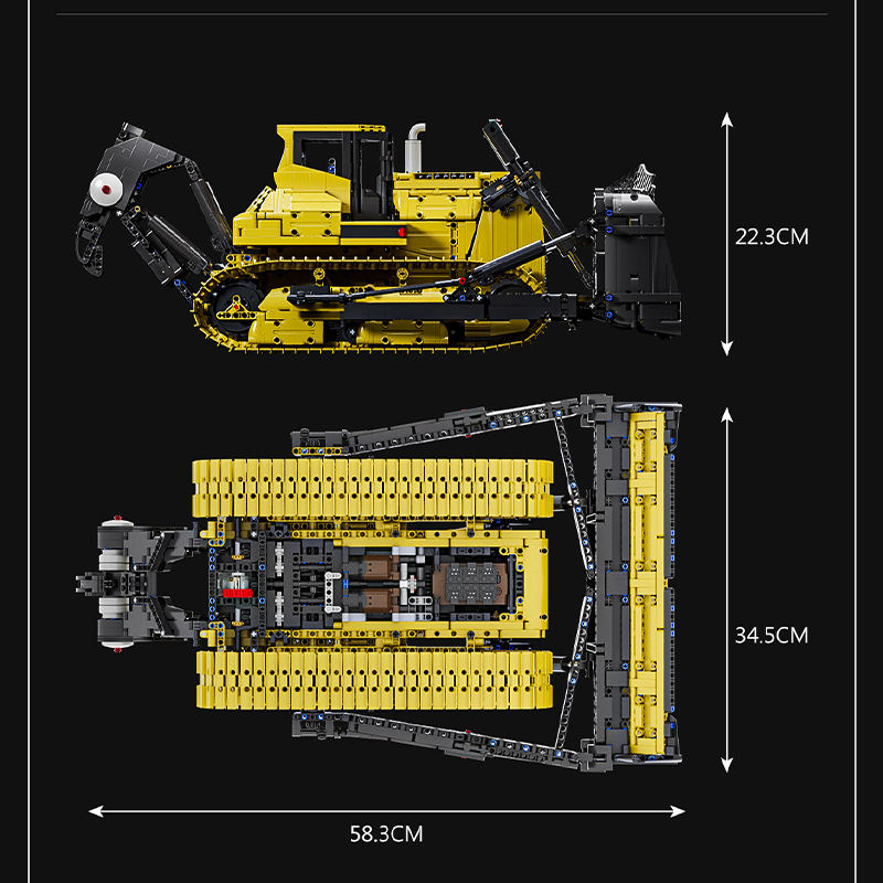 Mould King 17049 APP Libo Kaier PR766 Bulldozer Building Block