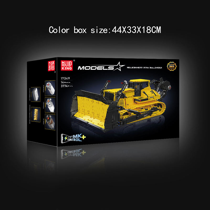 Mould King 17049 APP Libo Kaier PR766 Bulldozer Building Block