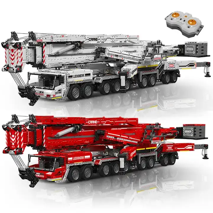 Mould King 17007 APP Lieboherr LTM11200 Crane Moc Truck Building Blocks For Kids