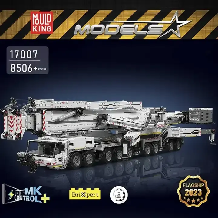 Mould King 17007 APP Lieboherr LTM11200 Crane Moc Truck Building Blocks For Kids