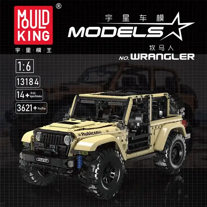 Mould King 13184 1:6 Large Scale Fully RC Wrangler Adventure SUV Car Building Block Toy
